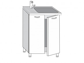2.60.2мн Шкаф-стол на 600мм под накладную мойку с 2-мя дверцами в Заводоуковске - zavodoukovsk.magazinmebel.ru | фото