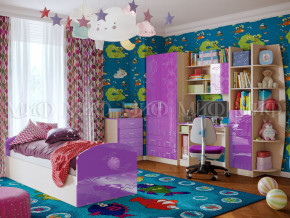 Детская комната Юниор-2 Фиолетовый металлик в Заводоуковске - zavodoukovsk.magazinmebel.ru | фото - изображение 1
