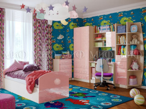 Детская комната Юниор-2 Розовый металлик в Заводоуковске - zavodoukovsk.magazinmebel.ru | фото - изображение 1