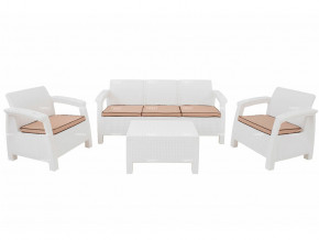 Комплект уличной мебели Yalta Terrace Triple Set белый в Заводоуковске - zavodoukovsk.magazinmebel.ru | фото