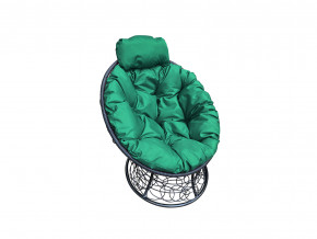 Кресло Папасан мини с ротангом зелёная подушка в Заводоуковске - zavodoukovsk.magazinmebel.ru | фото - изображение 1
