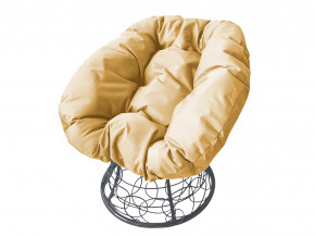 Кресло Пончик с ротангом бежевая подушка в Заводоуковске - zavodoukovsk.magazinmebel.ru | фото - изображение 1
