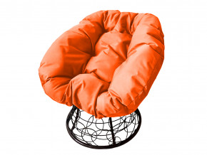 Кресло Пончик с ротангом оранжевая подушка в Заводоуковске - zavodoukovsk.magazinmebel.ru | фото - изображение 1