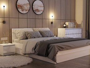 Кровать 1400 Челси Белый глянец в Заводоуковске - zavodoukovsk.magazinmebel.ru | фото - изображение 2