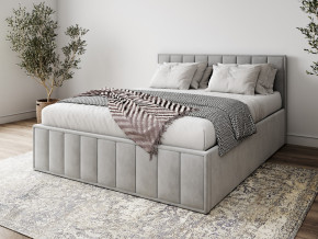 Кровать 1400 Лана серый велюр в Заводоуковске - zavodoukovsk.magazinmebel.ru | фото
