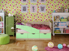 Кровать Бабочки 1600 Салатовый в Заводоуковске - zavodoukovsk.magazinmebel.ru | фото - изображение 1