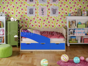 Кровать Бабочки 1600 Синий в Заводоуковске - zavodoukovsk.magazinmebel.ru | фото