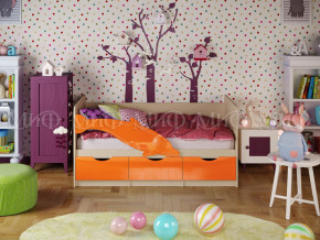 Кровать Дельфин-1 1600 Оранжевый металлик в Заводоуковске - zavodoukovsk.magazinmebel.ru | фото - изображение 1