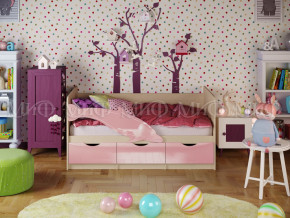 Кровать Дельфин-1 1600 Розовый металлик в Заводоуковске - zavodoukovsk.magazinmebel.ru | фото