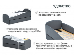 Кровать с ящиком Letmo графит (велюр) в Заводоуковске - zavodoukovsk.magazinmebel.ru | фото - изображение 11