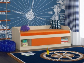 Кровать Соня 4 дуб молочный-оранжевый в Заводоуковске - zavodoukovsk.magazinmebel.ru | фото - изображение 1