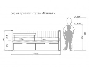 Кровать-тахта мягкая Svogen с ящиками и бортиком дерево-белый в Заводоуковске - zavodoukovsk.magazinmebel.ru | фото - изображение 2