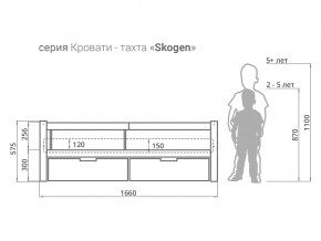 Кровать-тахта Svogen с ящиками и бортиком бежевый-белый в Заводоуковске - zavodoukovsk.magazinmebel.ru | фото - изображение 3