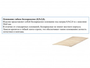 Основание кроватное бескаркасное 0,9х2,0м в Заводоуковске - zavodoukovsk.magazinmebel.ru | фото
