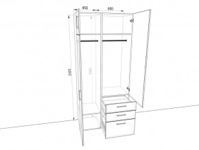 Шкаф распашной 1050К Мокко в Заводоуковске - zavodoukovsk.magazinmebel.ru | фото - изображение 2